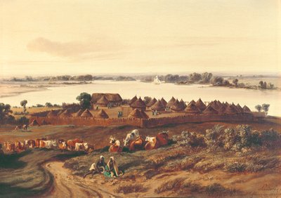 Dorf im Senegal von Edouard Auguste Nousveaux